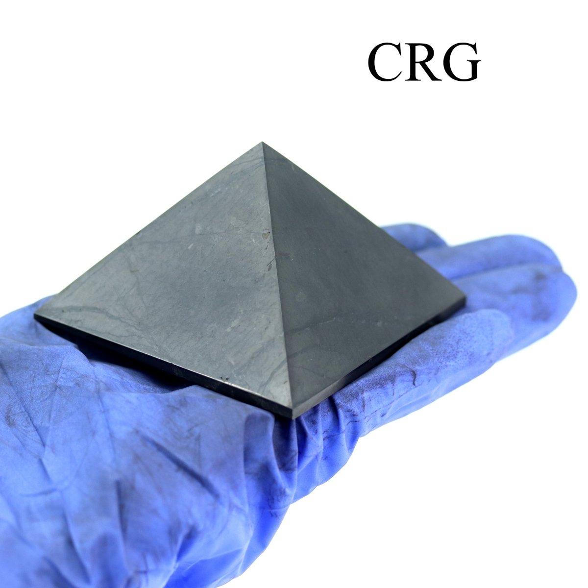 QTY 1 - Polished Shungite Pyramid / 6cm AVG