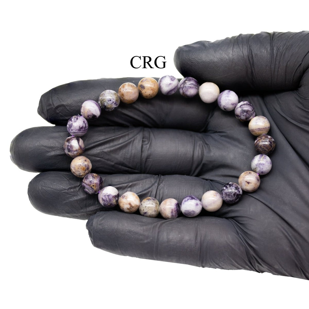 QTY 1 - Purple Dragon Jasper Stretch Bracelet / 8mm AVG