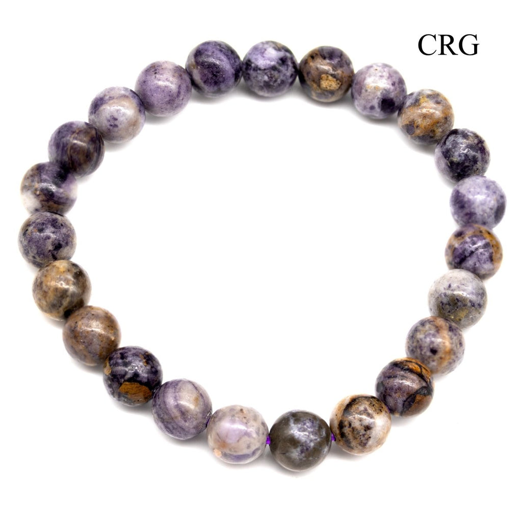 QTY 1 - Purple Dragon Jasper Stretch Bracelet / 8mm AVG