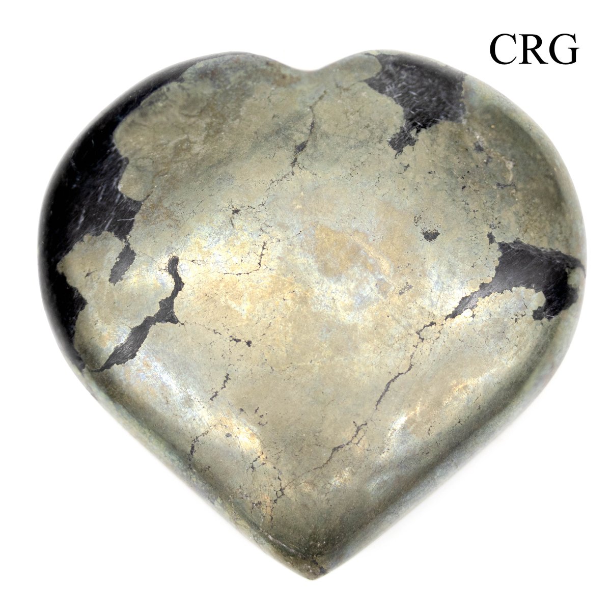 Pyrite Puffy Heart (1 Piece) Palm Size (2 - 4 Inches)