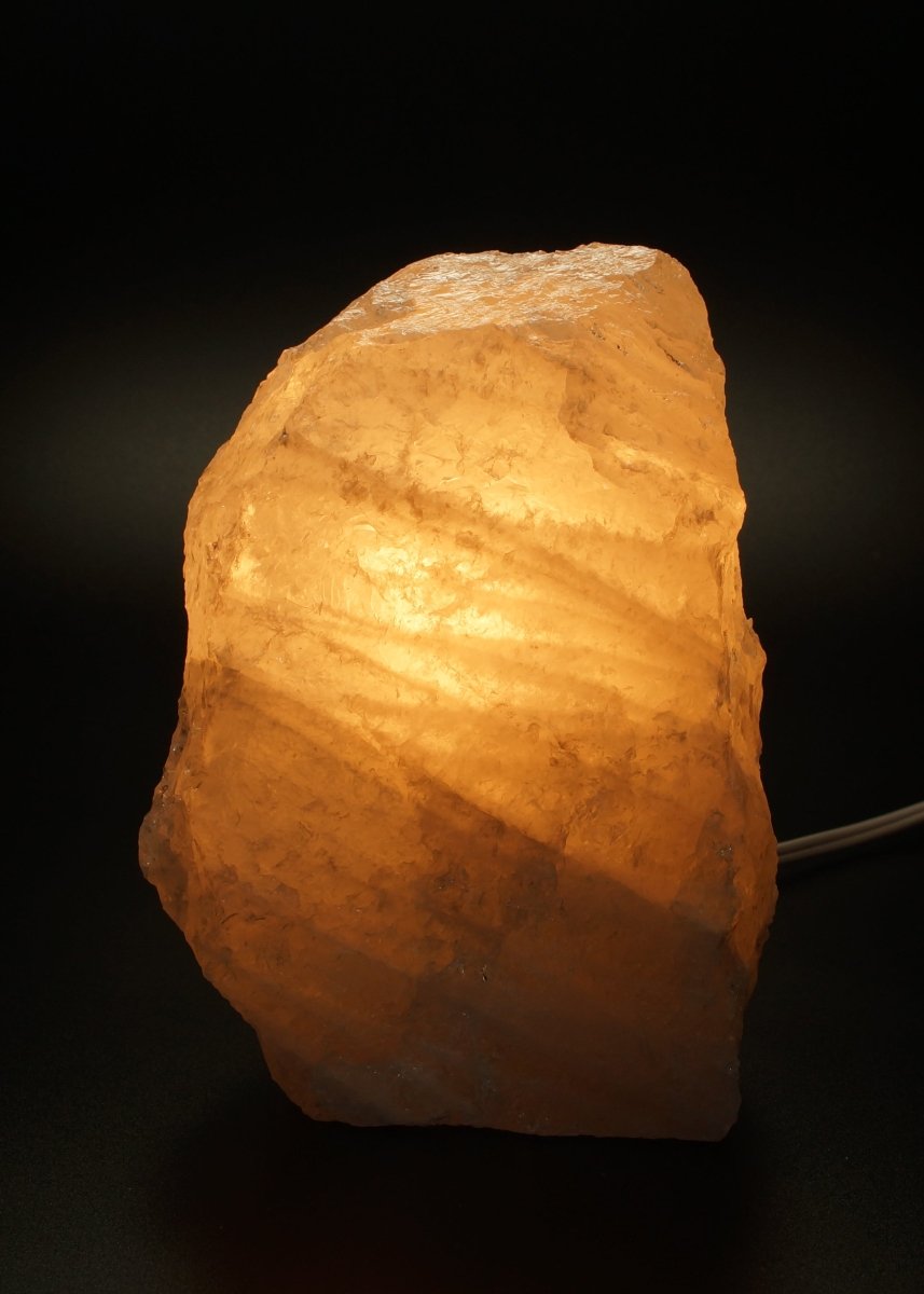QTY 1 - Quartz Mountain Lamp / CORD & BULB INCLUDED / 5" - 6" Avg.