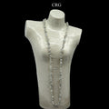 QTY 1 - Rainbow Moonstone Strand Chip Necklace / 32" AVG