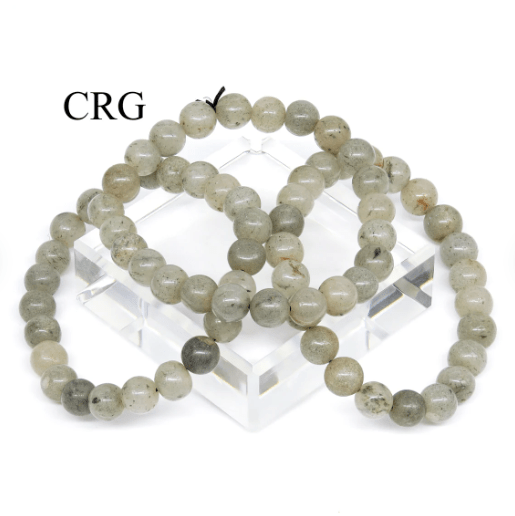 QTY 1 - Rainbow Moonstone Tumbled Bead Stretch Bracelet