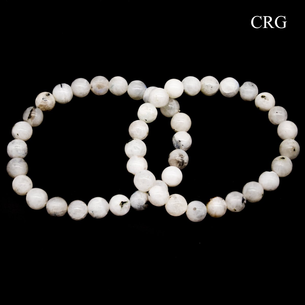 QTY 1 - Rainbow Moonstone Tumbled Bead Stretch Bracelet / 8mm AVG