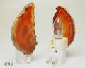 QTY 1 - Red Agate Nightlight with Bulb and Switch