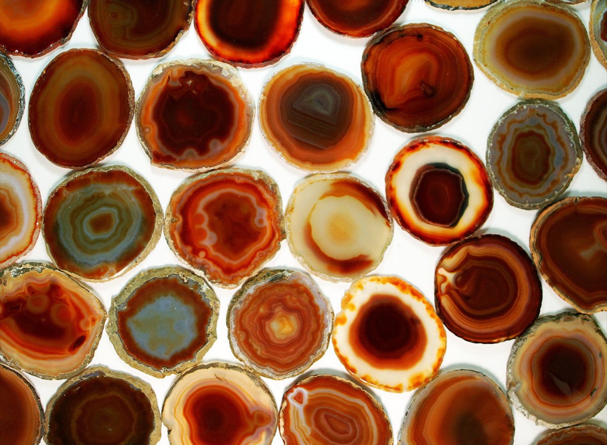 QTY 1 - Red Agate Slice / 5"- 5.5"/ #5