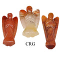 QTY 1 - Red Aventurine Gemstone Pocket Angel / 2" AVG