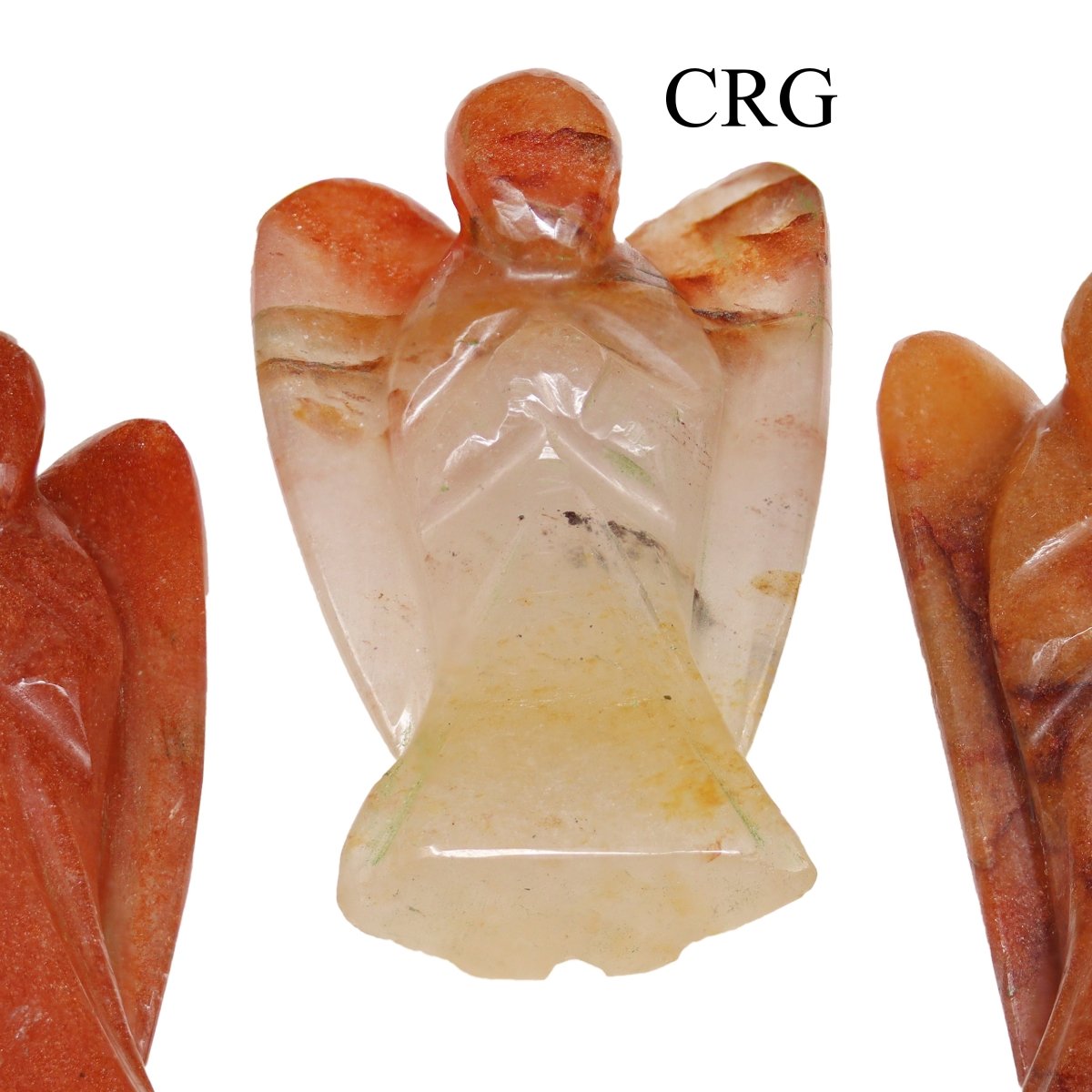 QTY 1 - Red Aventurine Gemstone Pocket Angel / 2" AVG