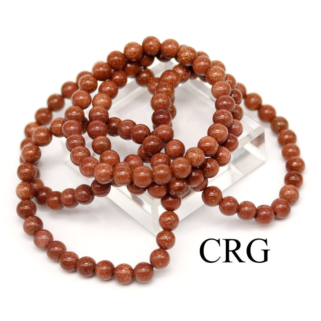 QTY 1 - Red Goldstone Stretch Bracelet / 8mm AVG