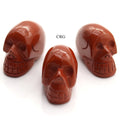 QTY 1 - Red Jasper Gemstone Skull / 1.5" AVG