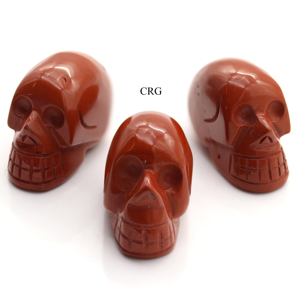 QTY 1 - Red Jasper Gemstone Skull / 1.5" AVG
