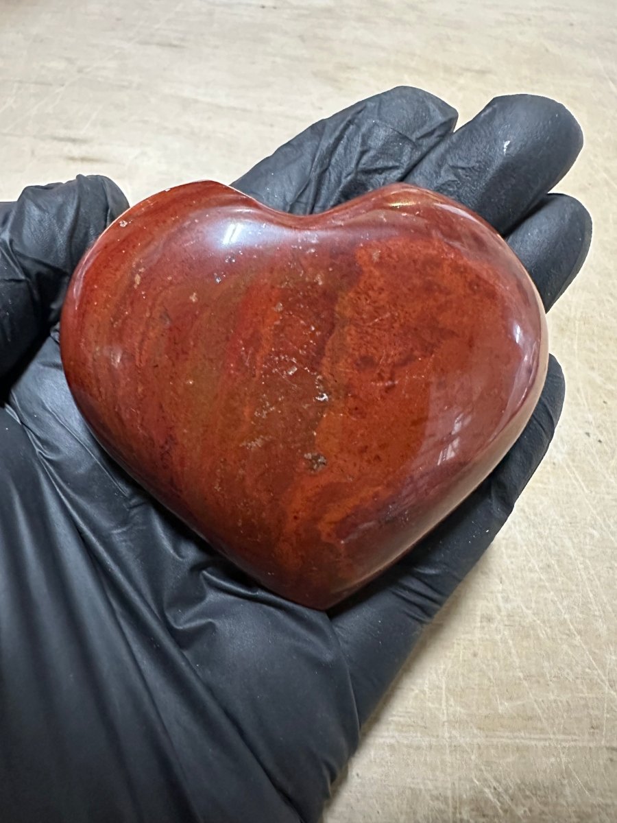QTY 1 - Red Jasper Puffy Heart / 2-4" AVG