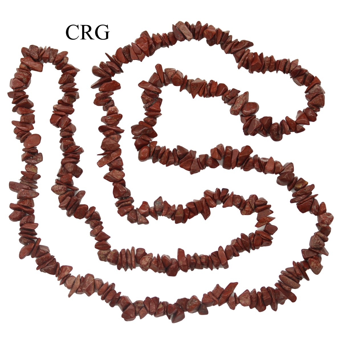 Red Jasper Strand Chip Necklace (32 Inches) (1 Piece) (INJD)