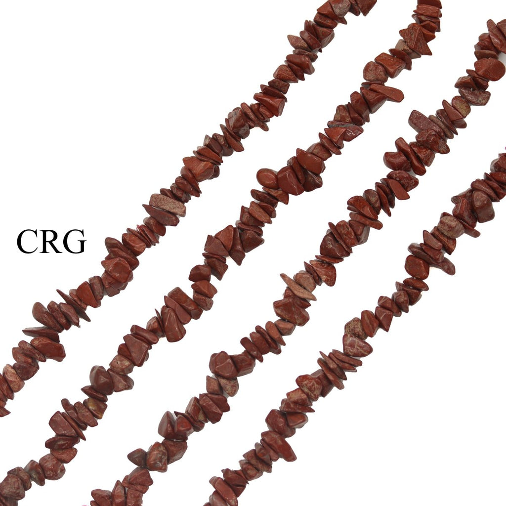 Red Jasper Strand Chip Necklace (32 Inches) (1 Piece) (INJD)
