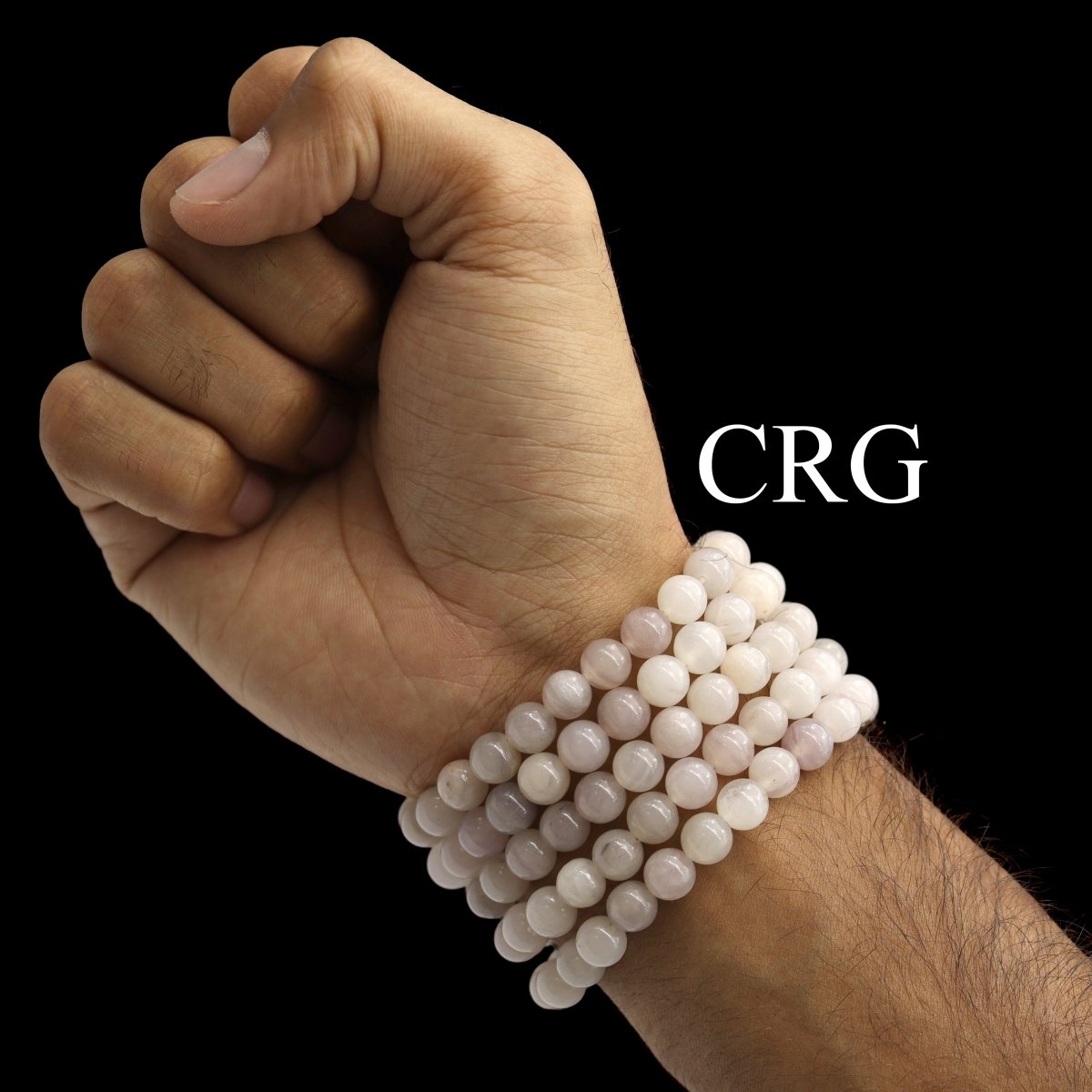 QTY 1 - Red Rutilated Quartzite (Hematoid Quartz) Stretch Bracelet / 8mm AVG