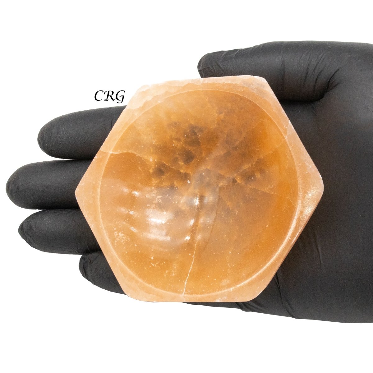 Red Selenite Hexagon Bowl (1 Piece)