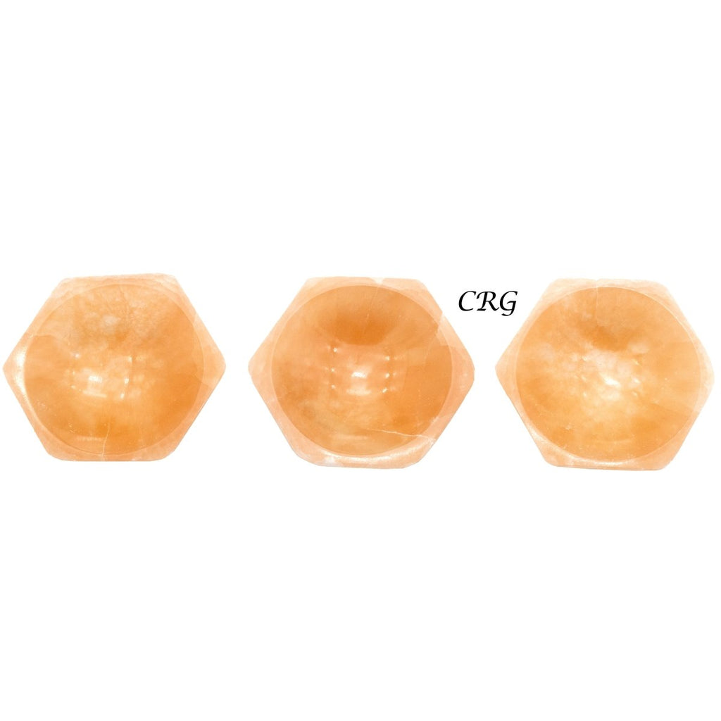 Red Selenite Hexagon Bowl (1 Piece)
