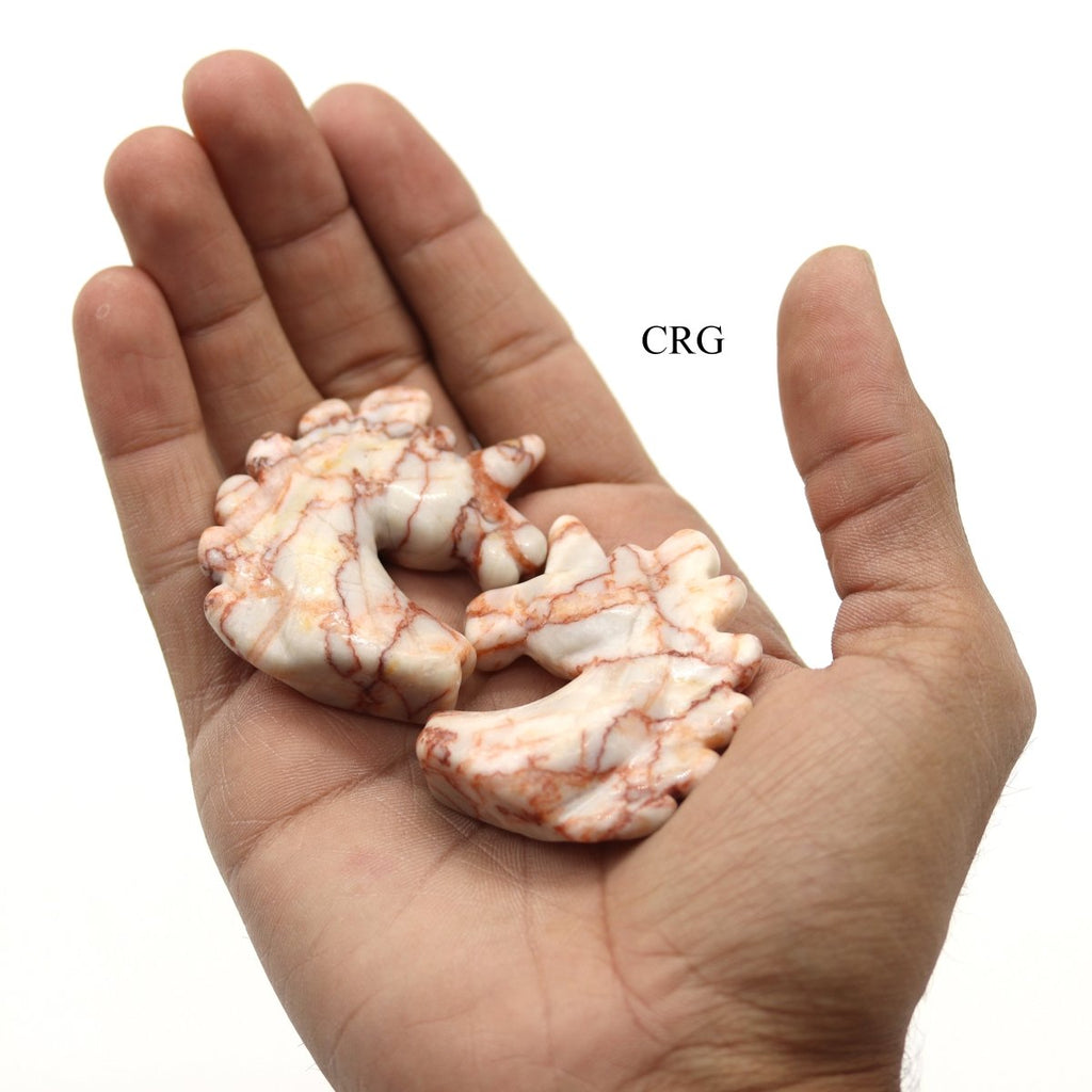 QTY 1 - Red Vein Jasper Gemstone Unicorn / 2" AVG