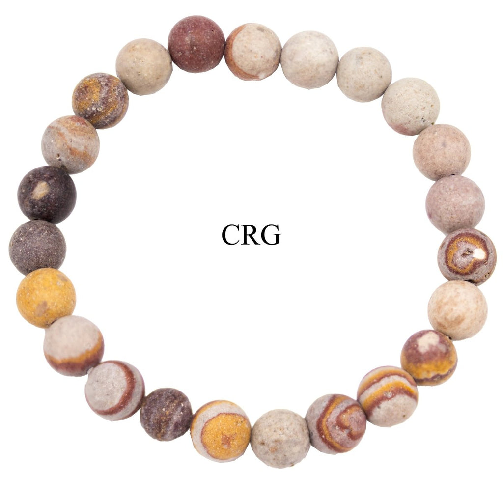 QTY 1 - Red Zebra Jasper Stretch Bracelet / 8mm AVG