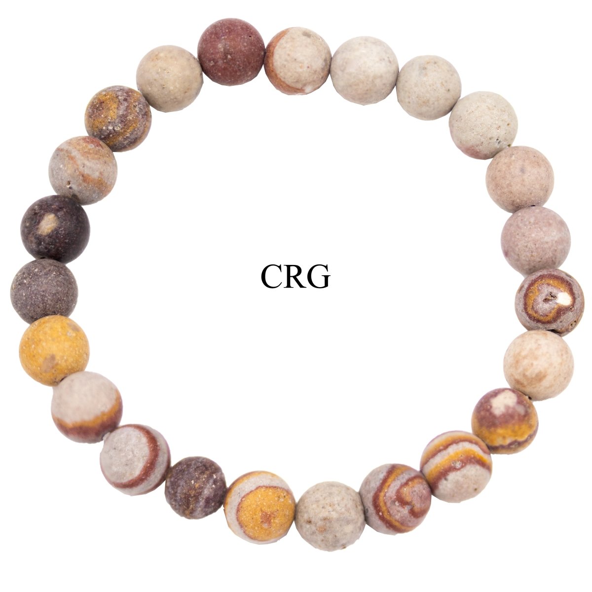 QTY 1 - Red Zebra Jasper Stretch Bracelet / 8mm AVG