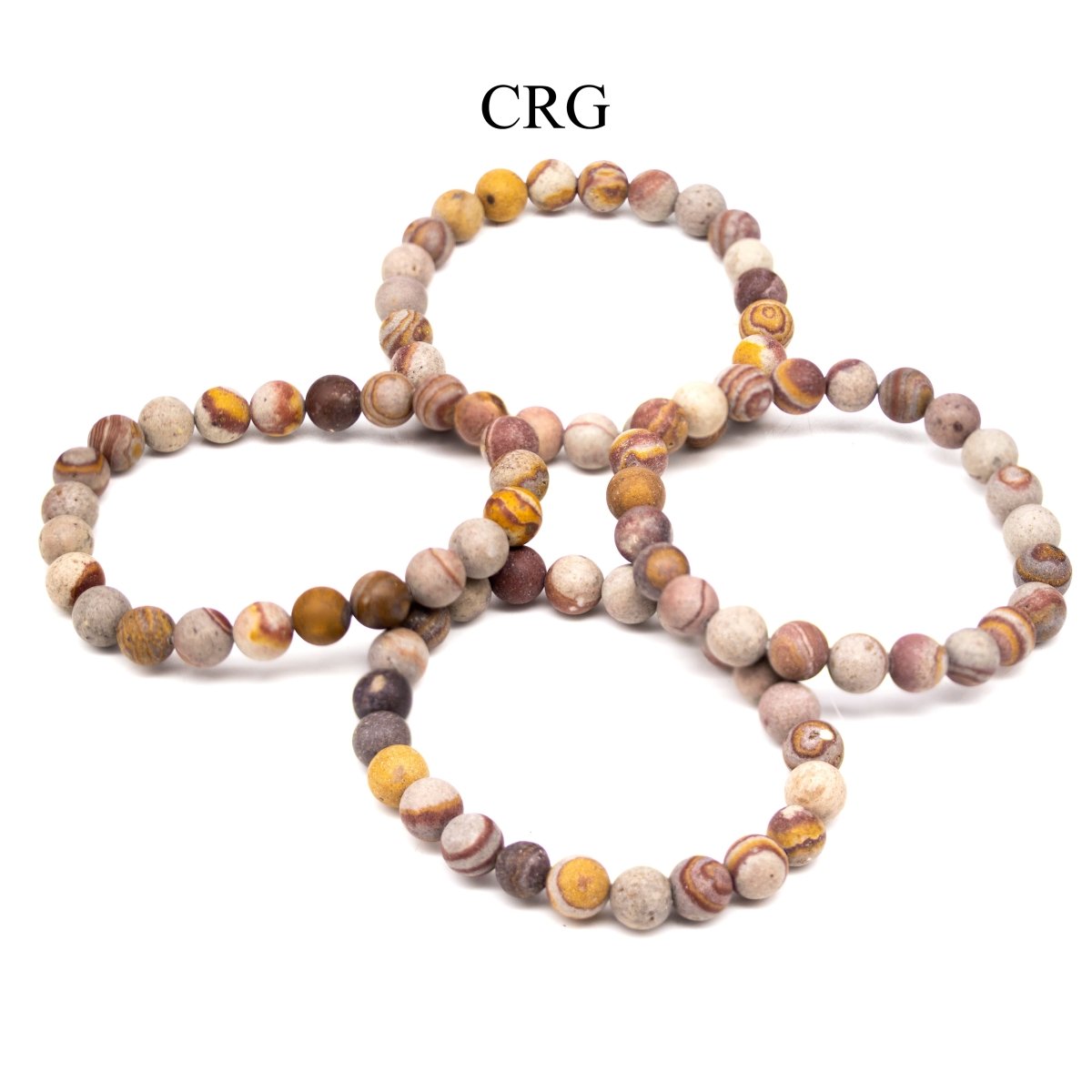 QTY 1 - Red Zebra Jasper Stretch Bracelet / 8mm AVG