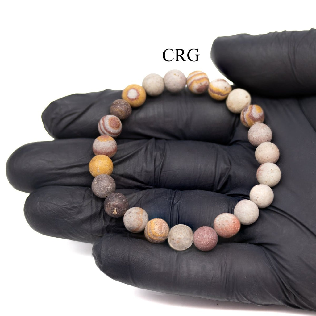 QTY 1 - Red Zebra Jasper Stretch Bracelet / 8mm AVG