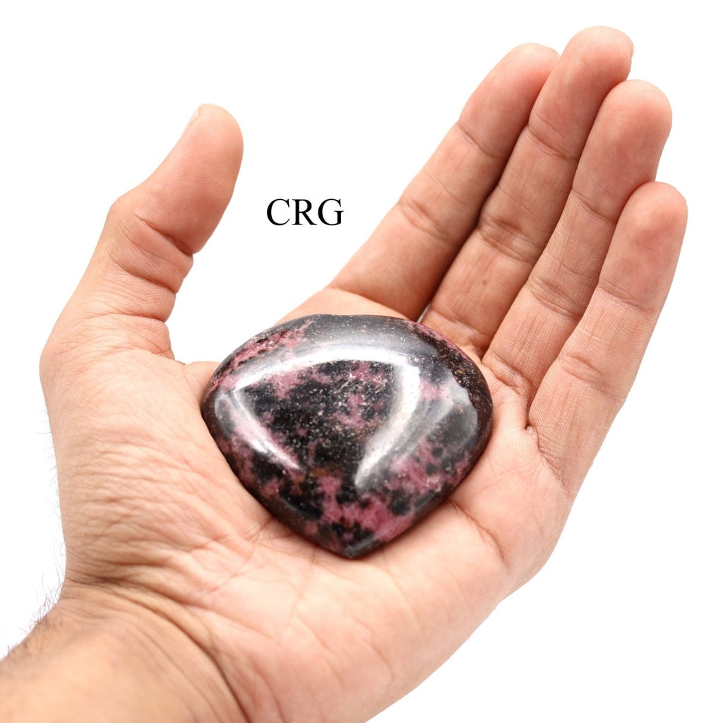 QTY 1 - Rhodonite Puffy Heart / 2-4" AVG