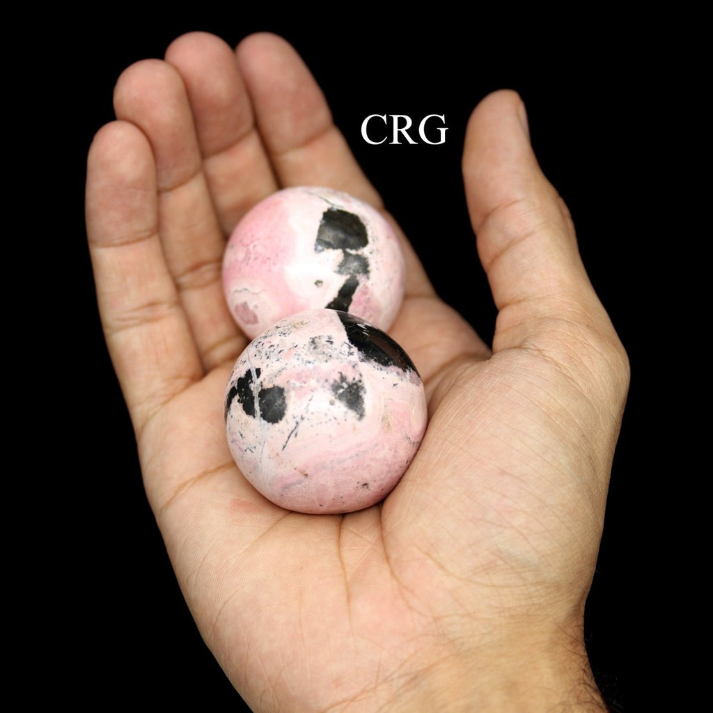 QTY 1 - Rhodonite Sphere / 30-40mm AVG