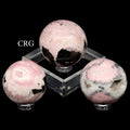 QTY 1 - Rhodonite Sphere / 30-40mm AVG