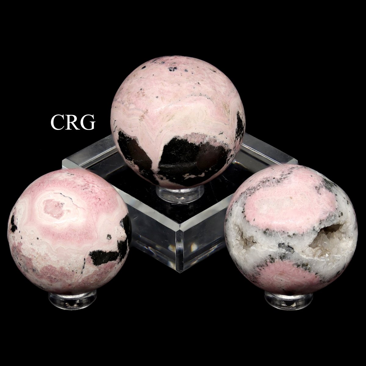 QTY 1 - Rhodonite Sphere / 30-40mm AVG