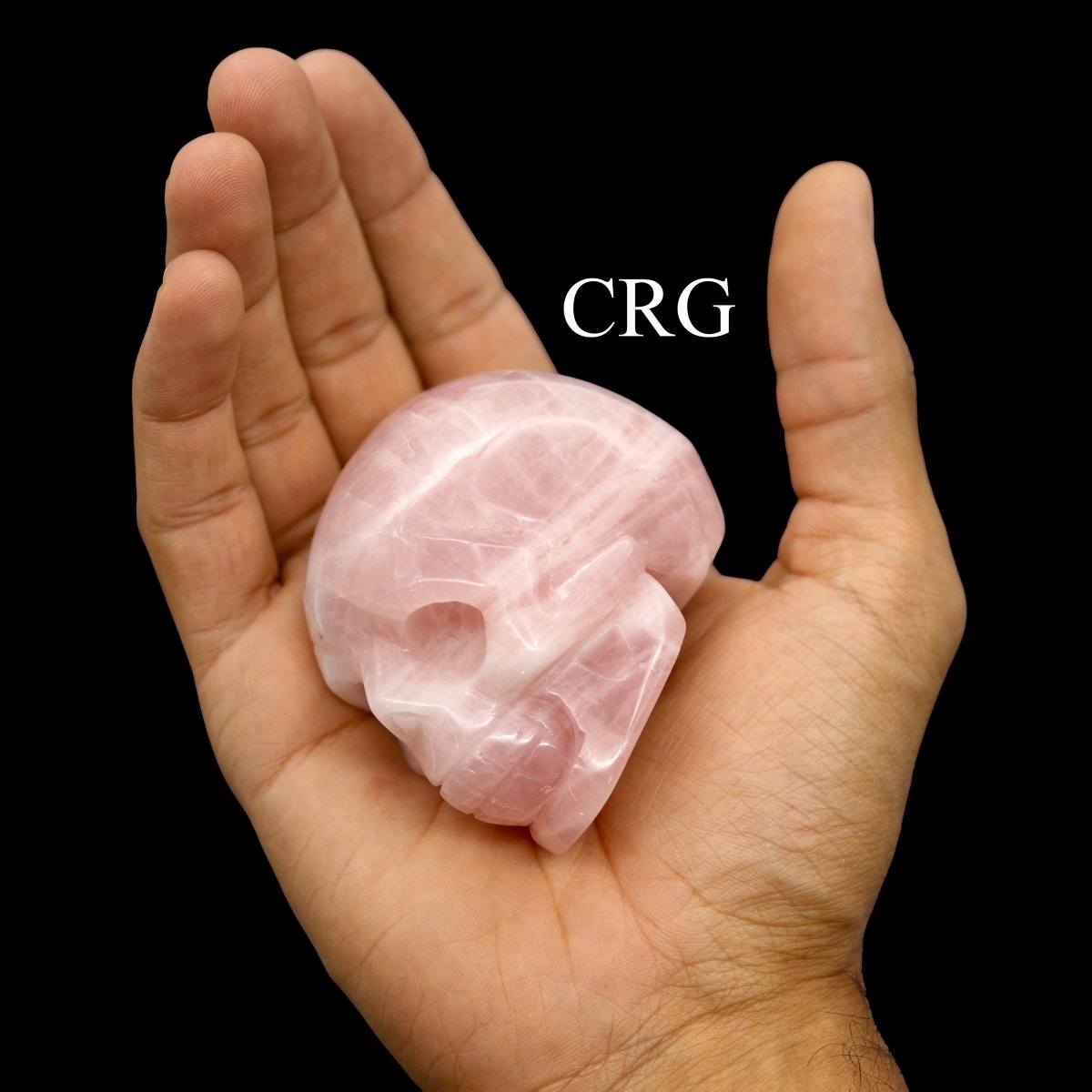 QTY 1 - Rose Quartz Gemstone Skull / 3" AVG