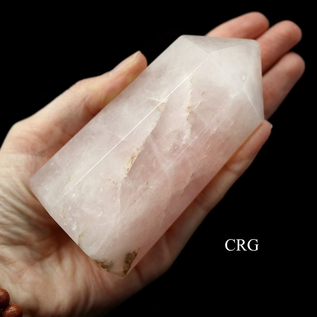 QTY 1 - Rose Quartz Point / 3-5" AVG