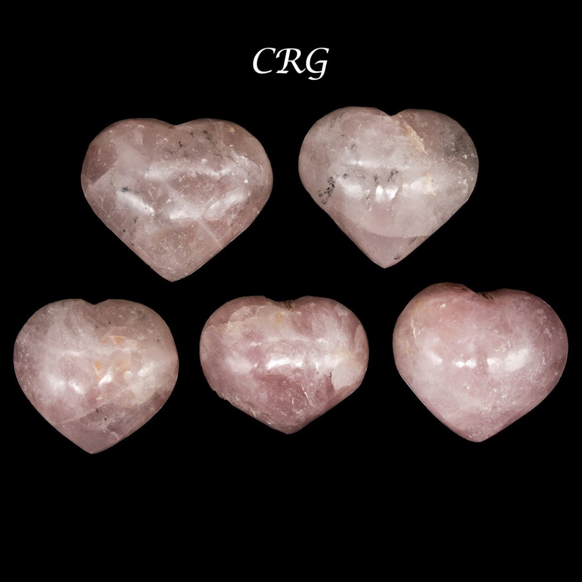 QTY 1 -  Rose Quartz Puffy Hearts / 1-1.5" AVG