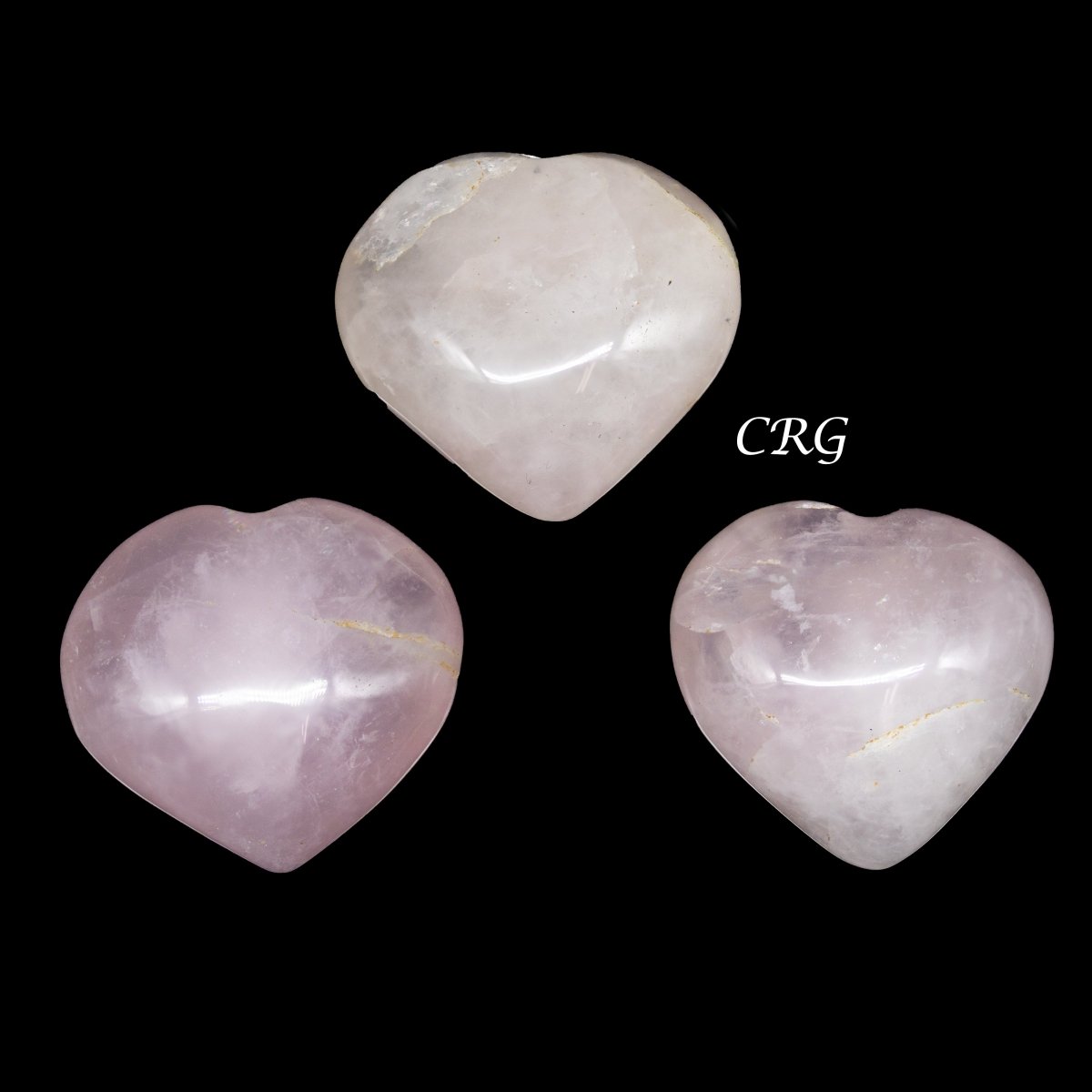 QTY 1 -  Rose Quartz Puffy Hearts / 1-1.5" AVG