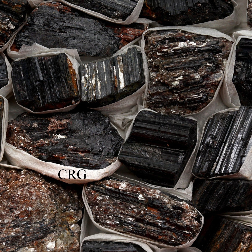 QTY 1 - Rough Black Tourmaline with Mica / WHOLESALE FLAT