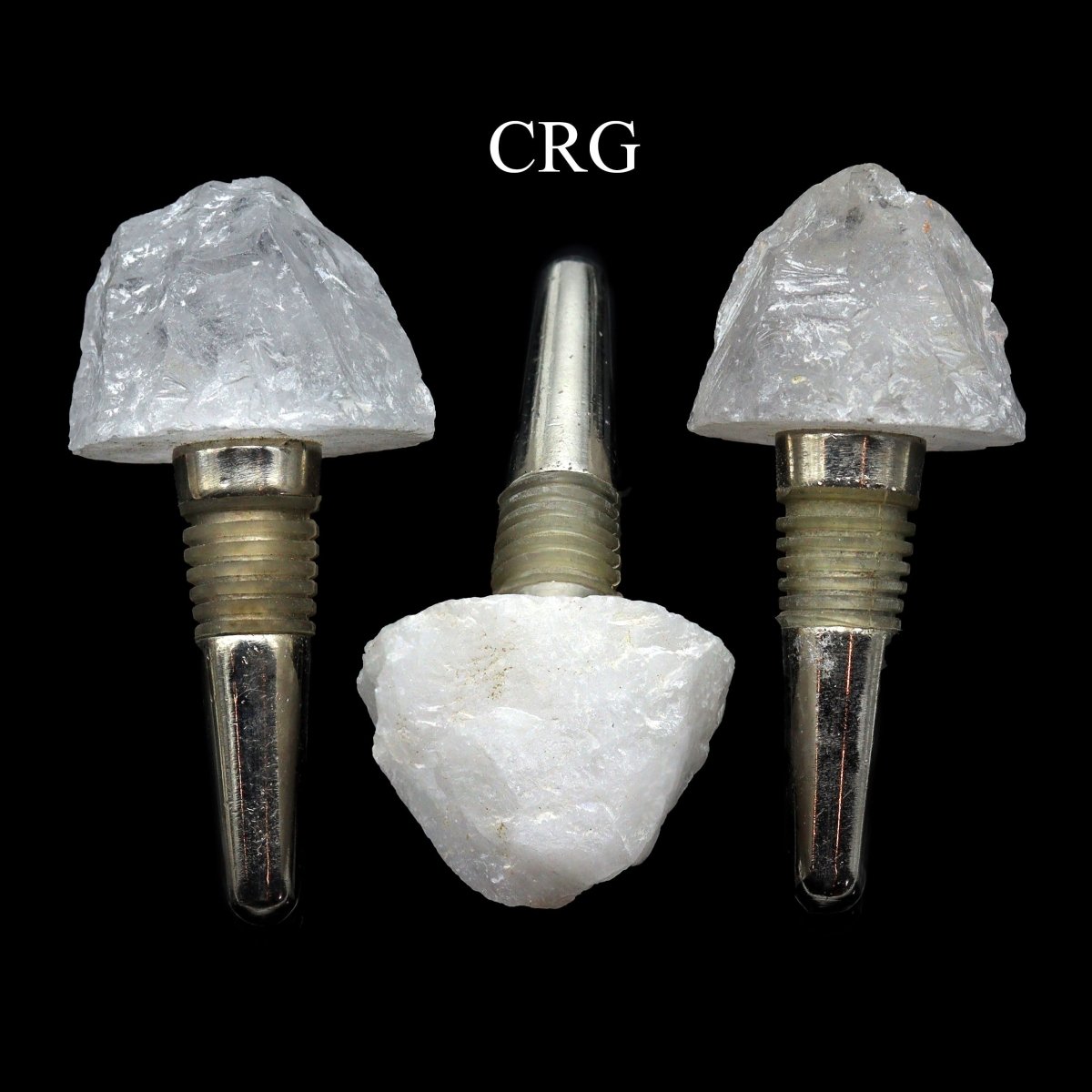 QTY 1 - Rough Crystal Quartz Gemstone Bottle Stopper / 1" AVG