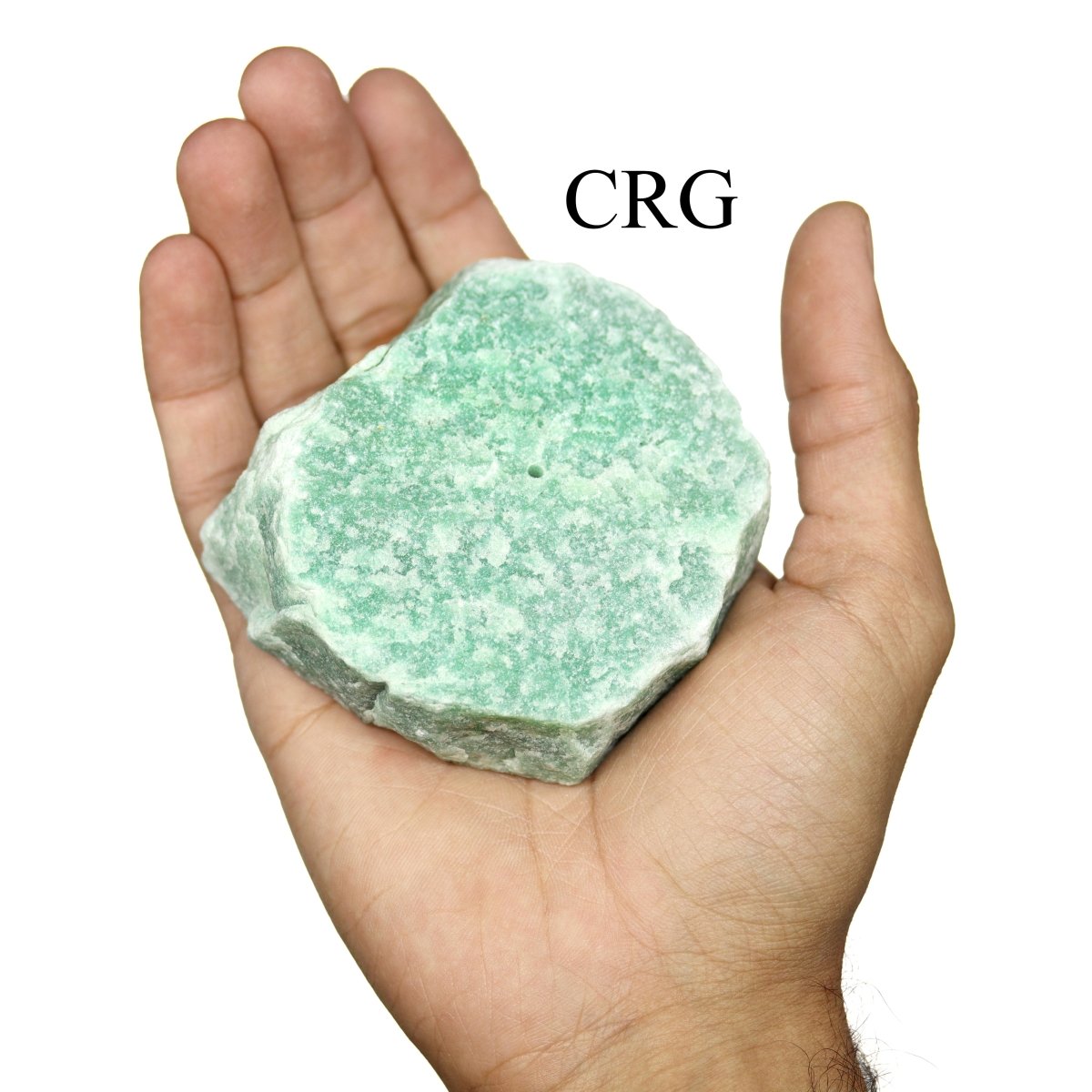 QTY 1 - Rough Green Quartz Incense Holder / 2.5-3.5" AVG