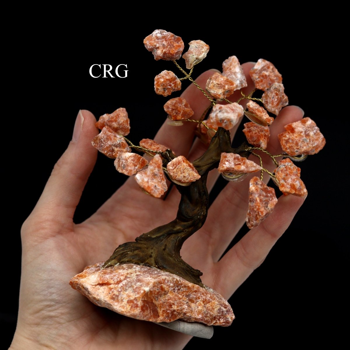 QTY 1 - Rough Orange Calcite Gemstone Tree / 4-5" AVG