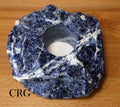 Rough Sodalite Tea Light Candle Holder (1 Piece)