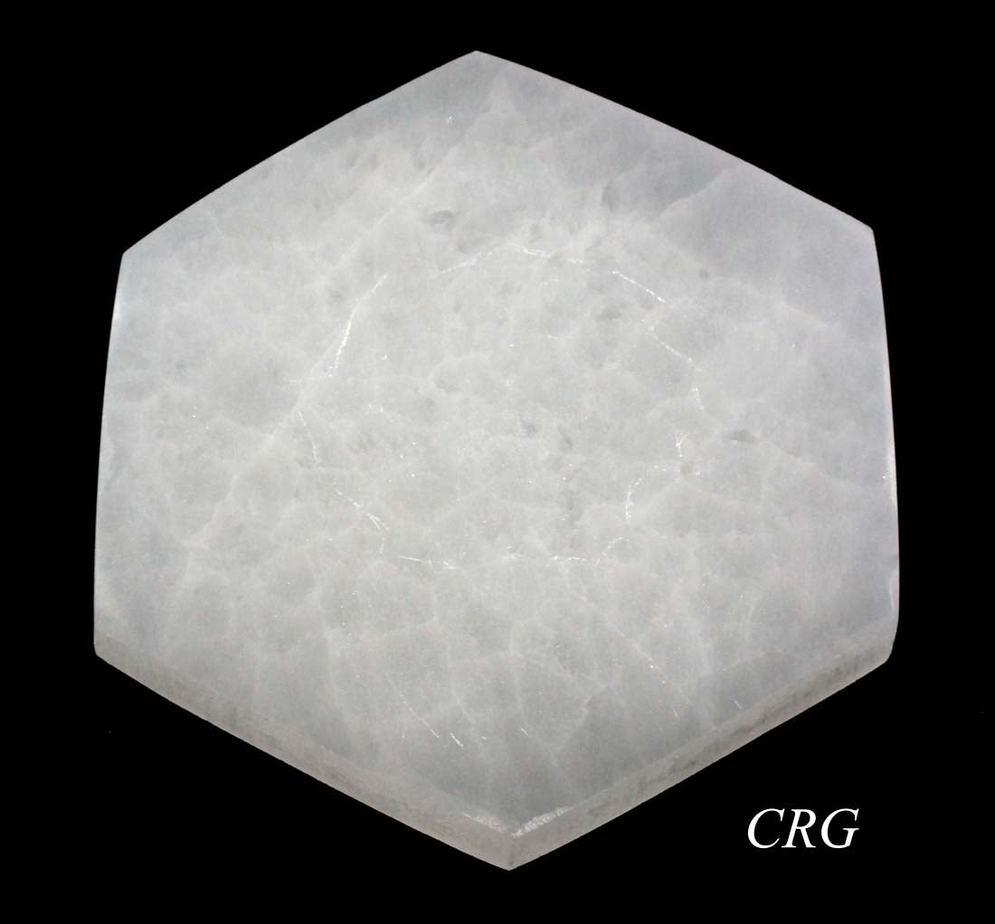 Scratch and Dent Hexagon Selenite Plate 14cm (1 Piece)