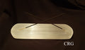 QTY 1 - SCRATCH & DENT Selenite Double Incense "Boat" / 12.5" AVG