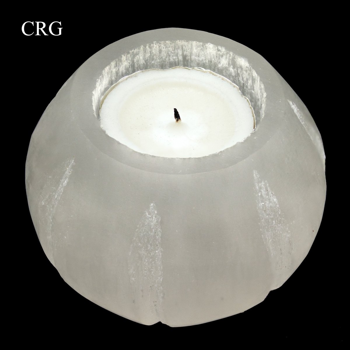 Selenite Carved Tulip Candle Holder (1 Piece)