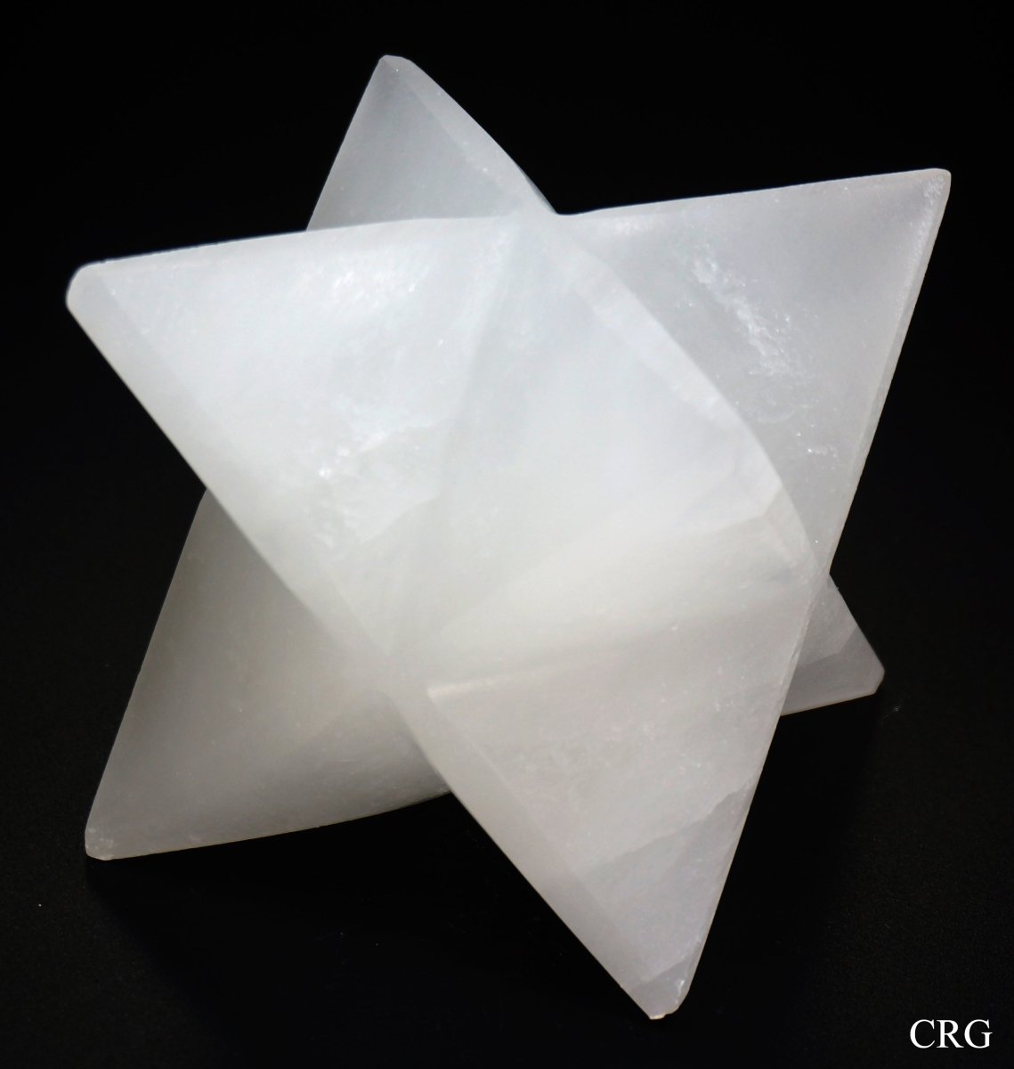 QTY 1 - Selenite Merkaba Star / SOME IMPERFECTIONS ANTICIPATED / 4" AVG.