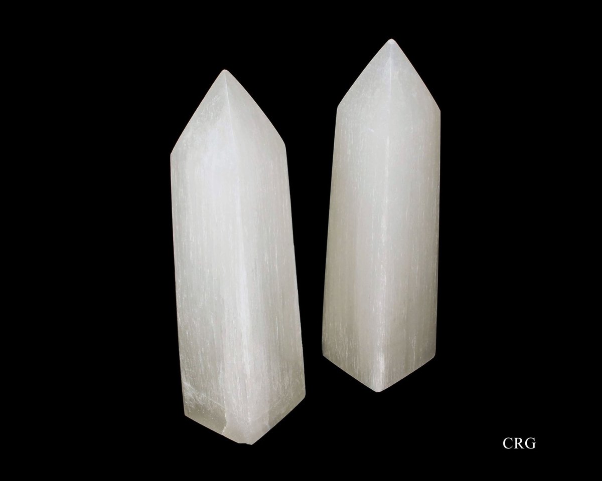 QTY 1 - Selenite Obelisk Tower / 5.5 -6" AVG