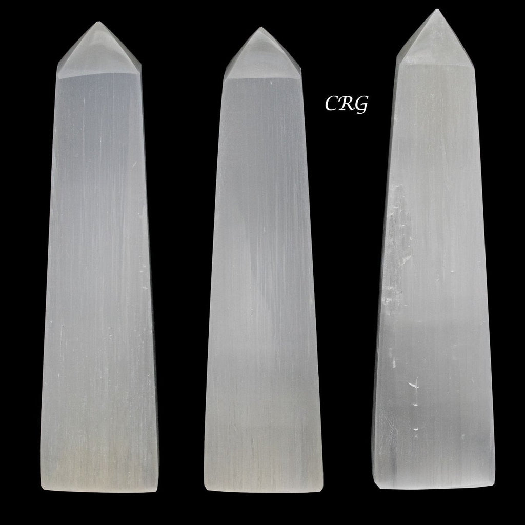 Selenite Obelisk Tower 7 to 7.5 Inches (1 Piece)