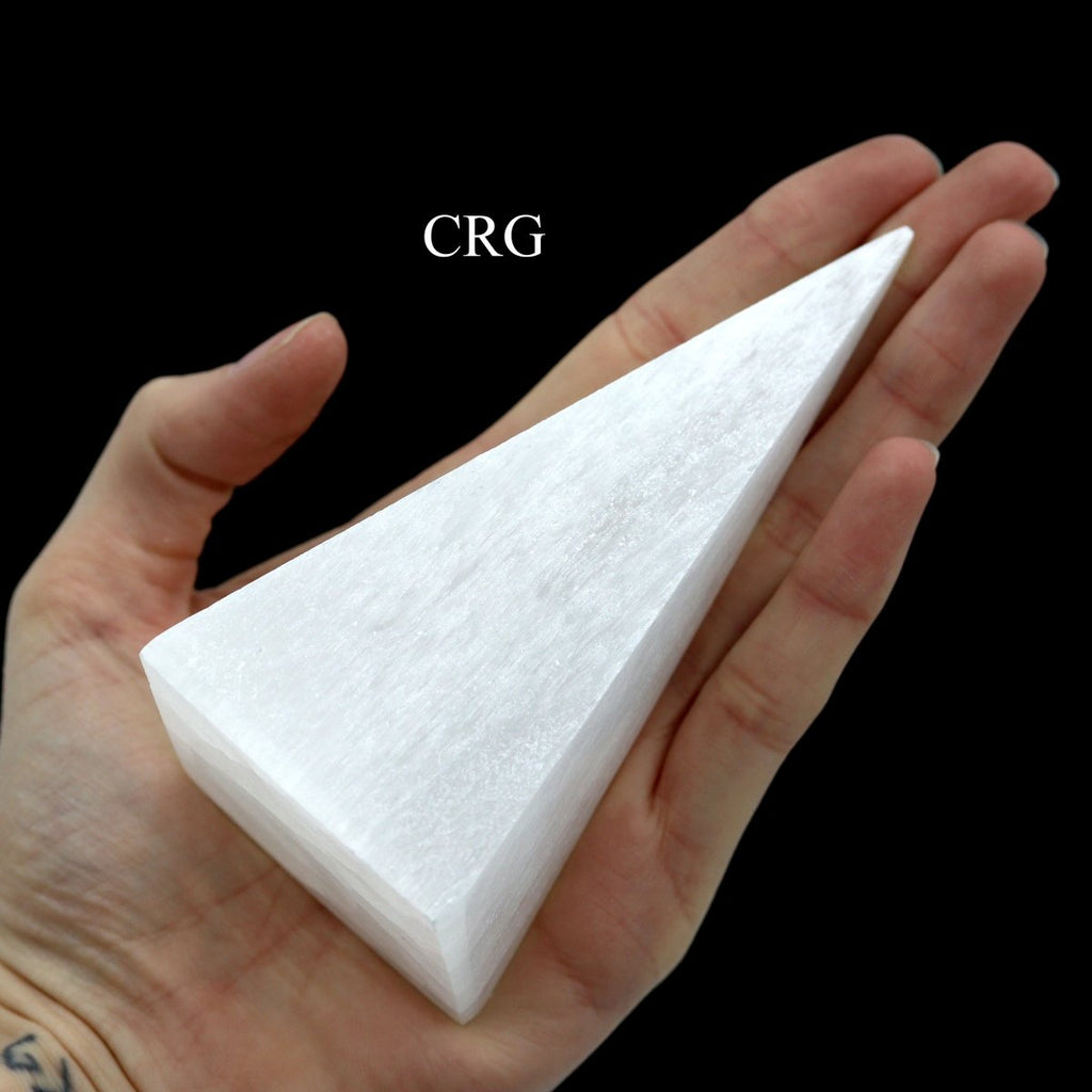 QTY 1 - Selenite Pyramid / 4-4.5" AVG