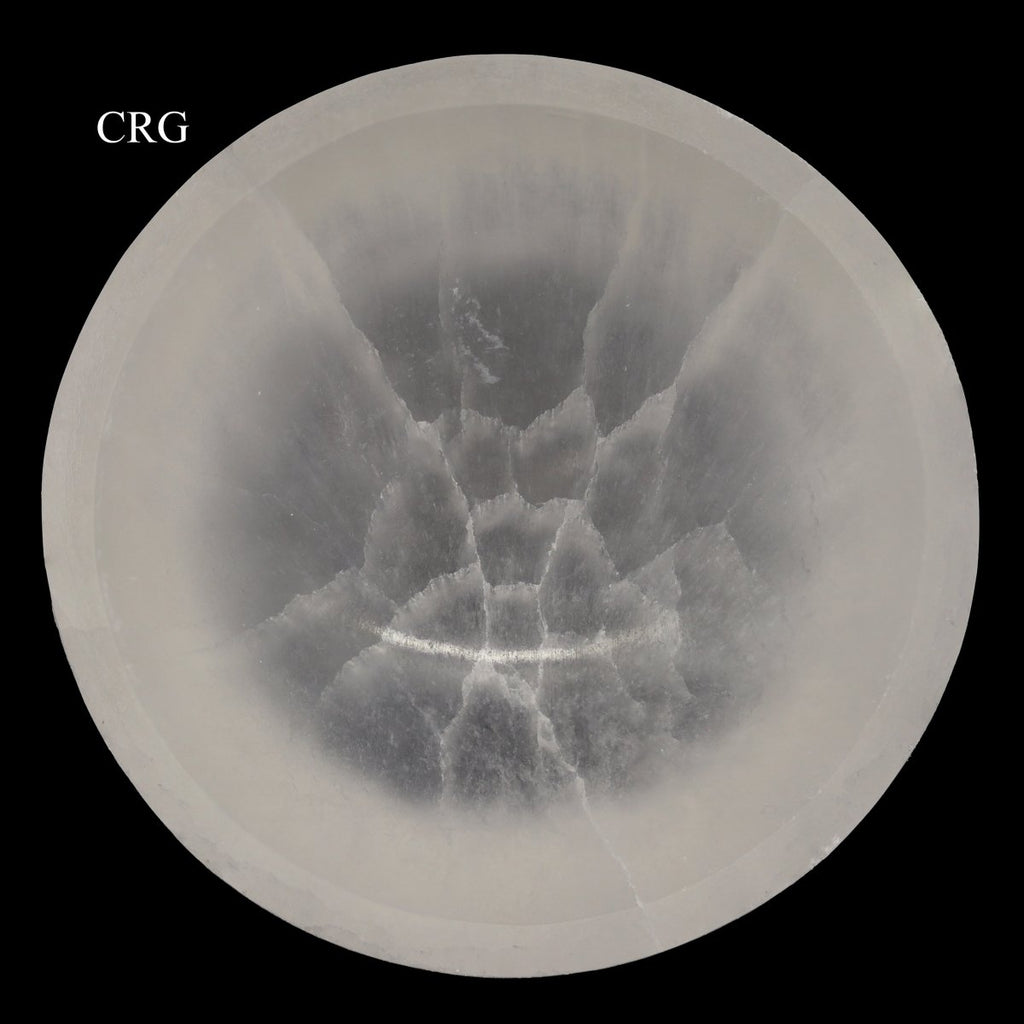QTY 1 - Selenite Round Bowl / 10cm AVG