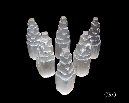 Selenite Skyscraper Tower 6 Inches (1 Piece)