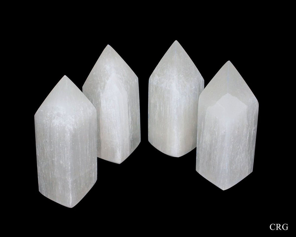Selenite Obelisk Tower - 4"-4.5" - Qty 1