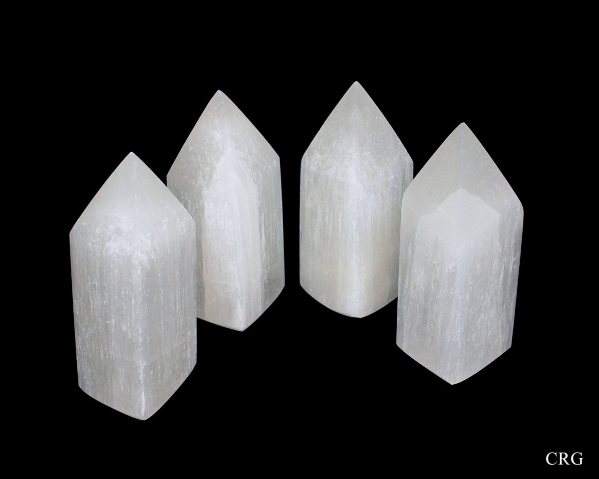 Selenite Obelisk Tower - 4"-4.5" - Qty 1